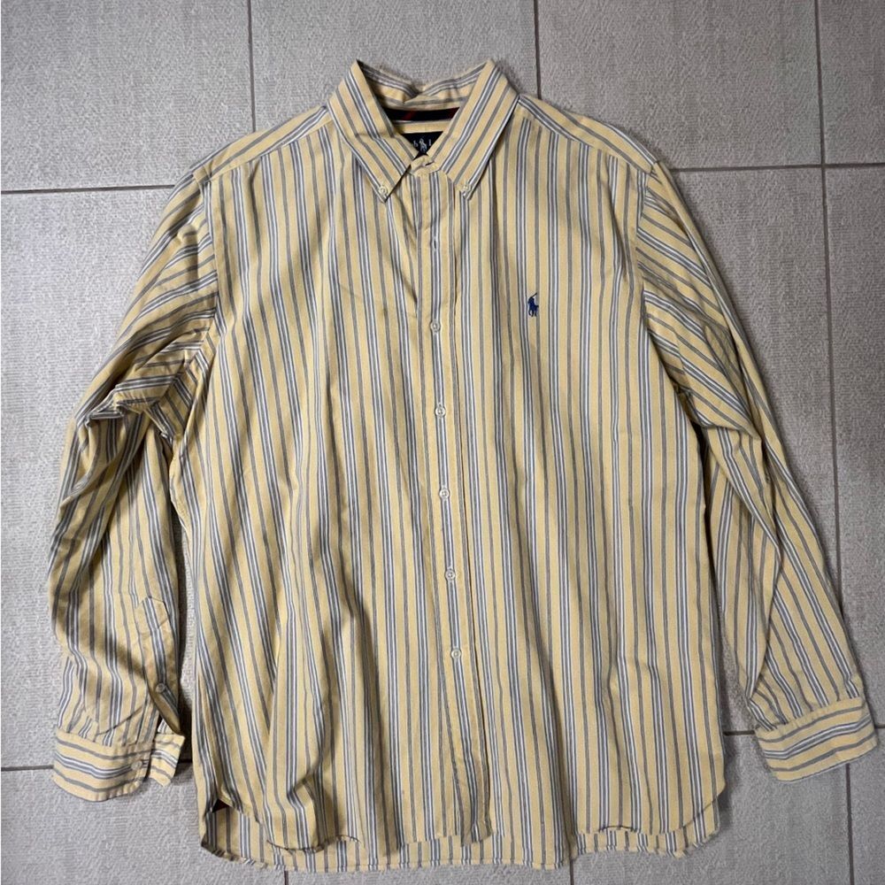 Polo Ralph Lauren Men’s Yellow Classic Fit Button Down Shirt